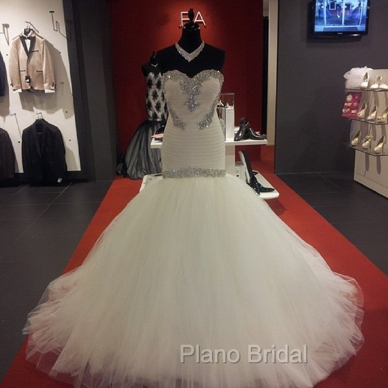Crystal Beaded Sweetheart Corset Mermaid Wedding Dresses Secondary image