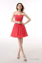 Crystal Chiffon Short Homecoming Dresses
