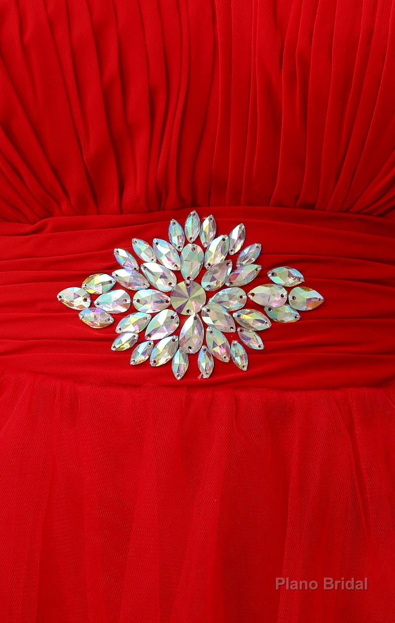 Crystals Red Short Homecoming Dresses