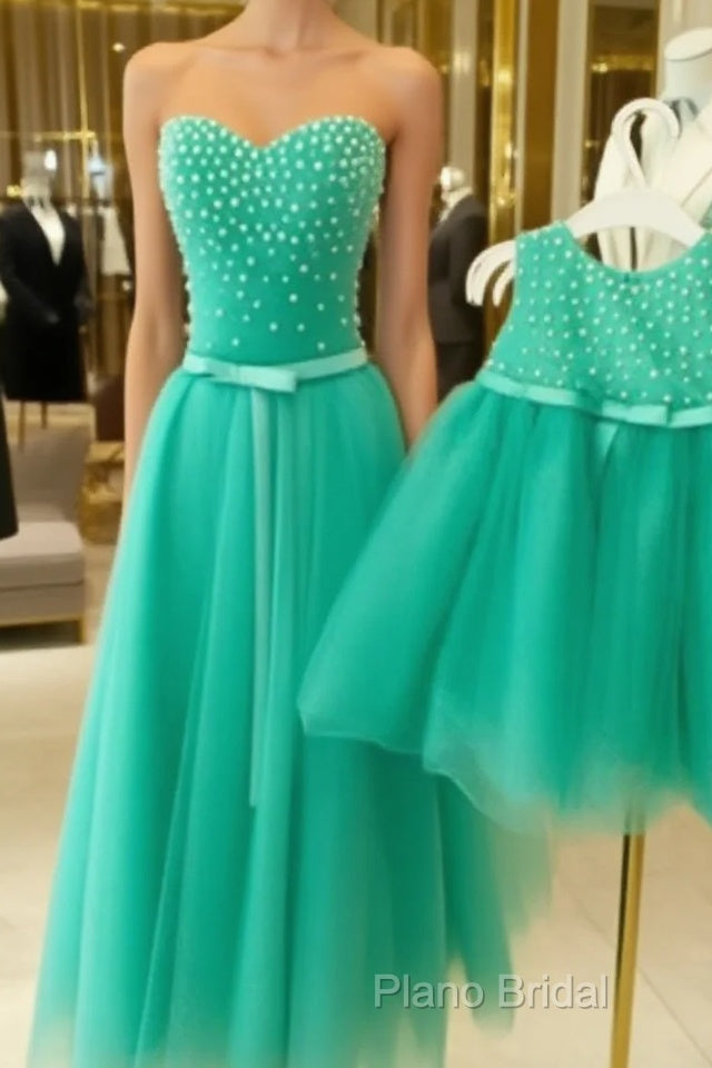 Custom Made A Line Sweetheart Neck Sleeveless Short Formal Prom Dresses, Bridesmaid Dresses, Wedding Party Dresses, Flower Girl Dresses Main image