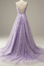 Custom Made Lace Lilac Formal Prom Dresses Violet Purple Long Formal Dresses