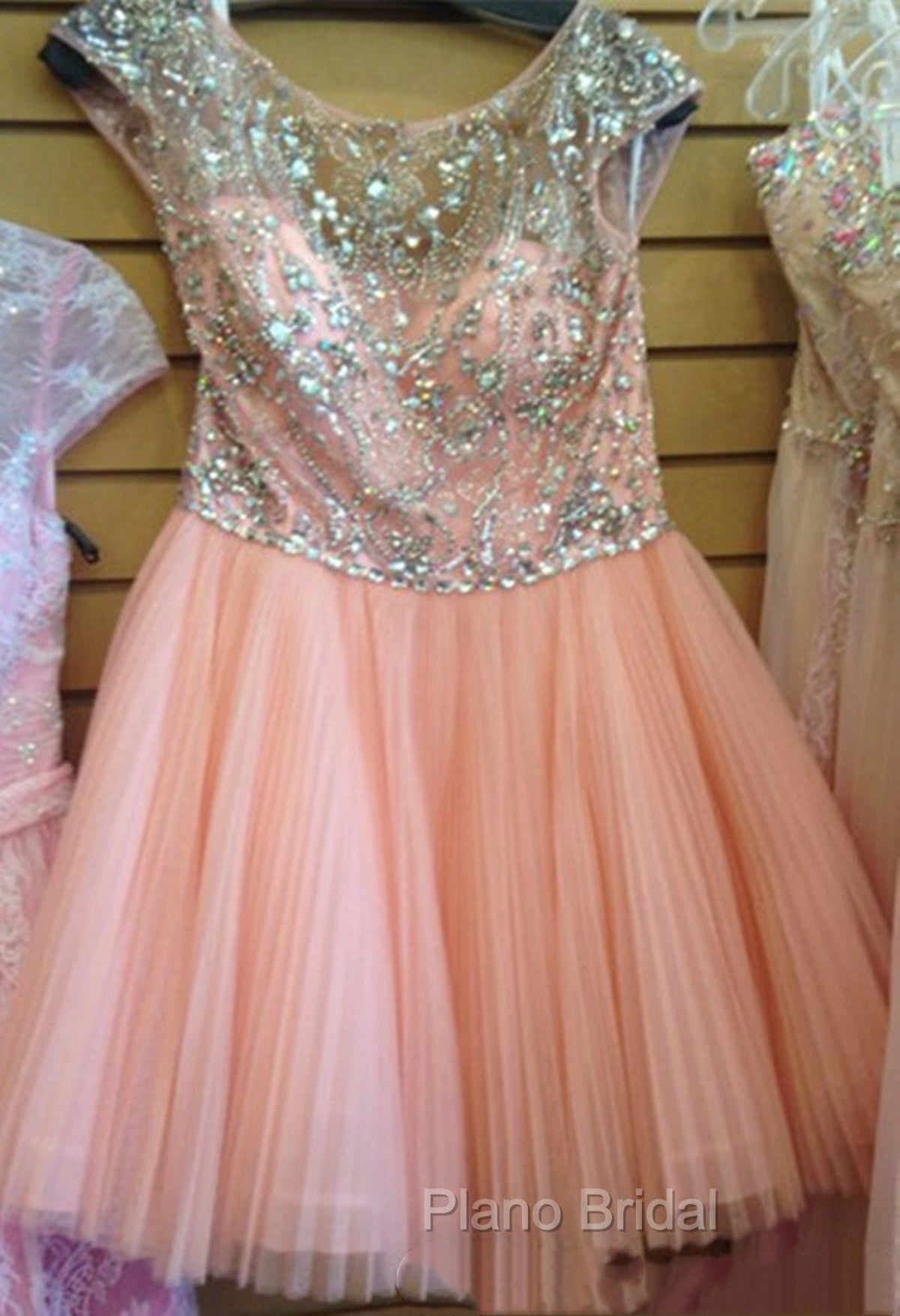 Custom Made Round Neck Pink Short Formal Prom Dresses, Short Graduation Dresses, Short Homecoming Dresses