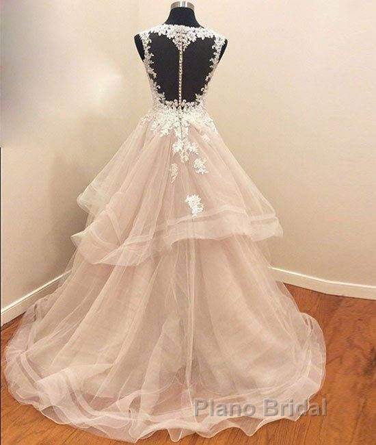 Custom Made Tulle Lace Long Formal Prom Gown, Lace Evning Dresses
