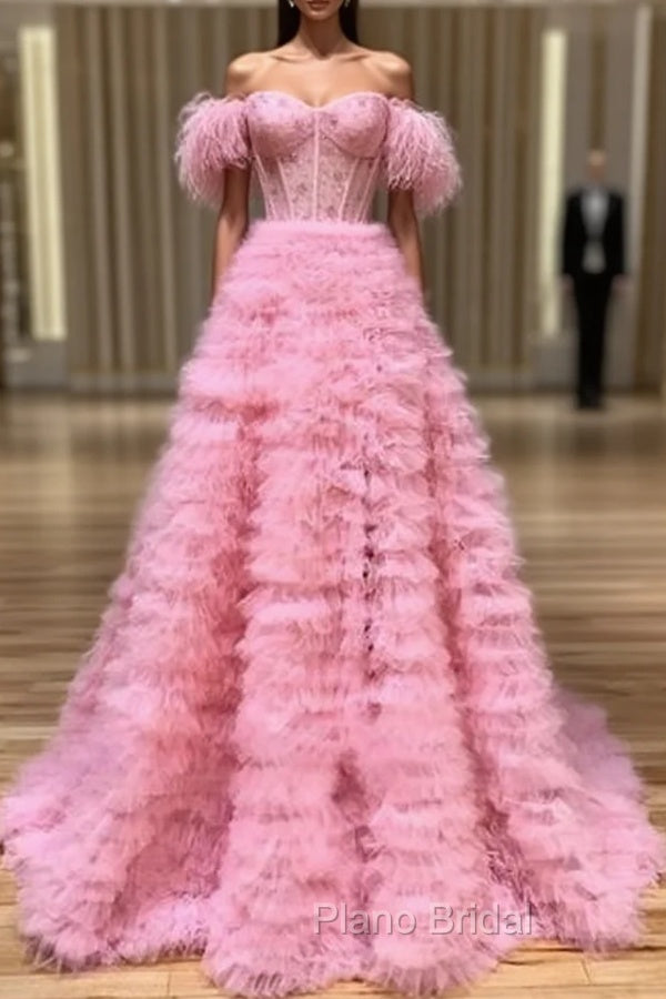 Customize Pink Formal Prom Dresses Main image