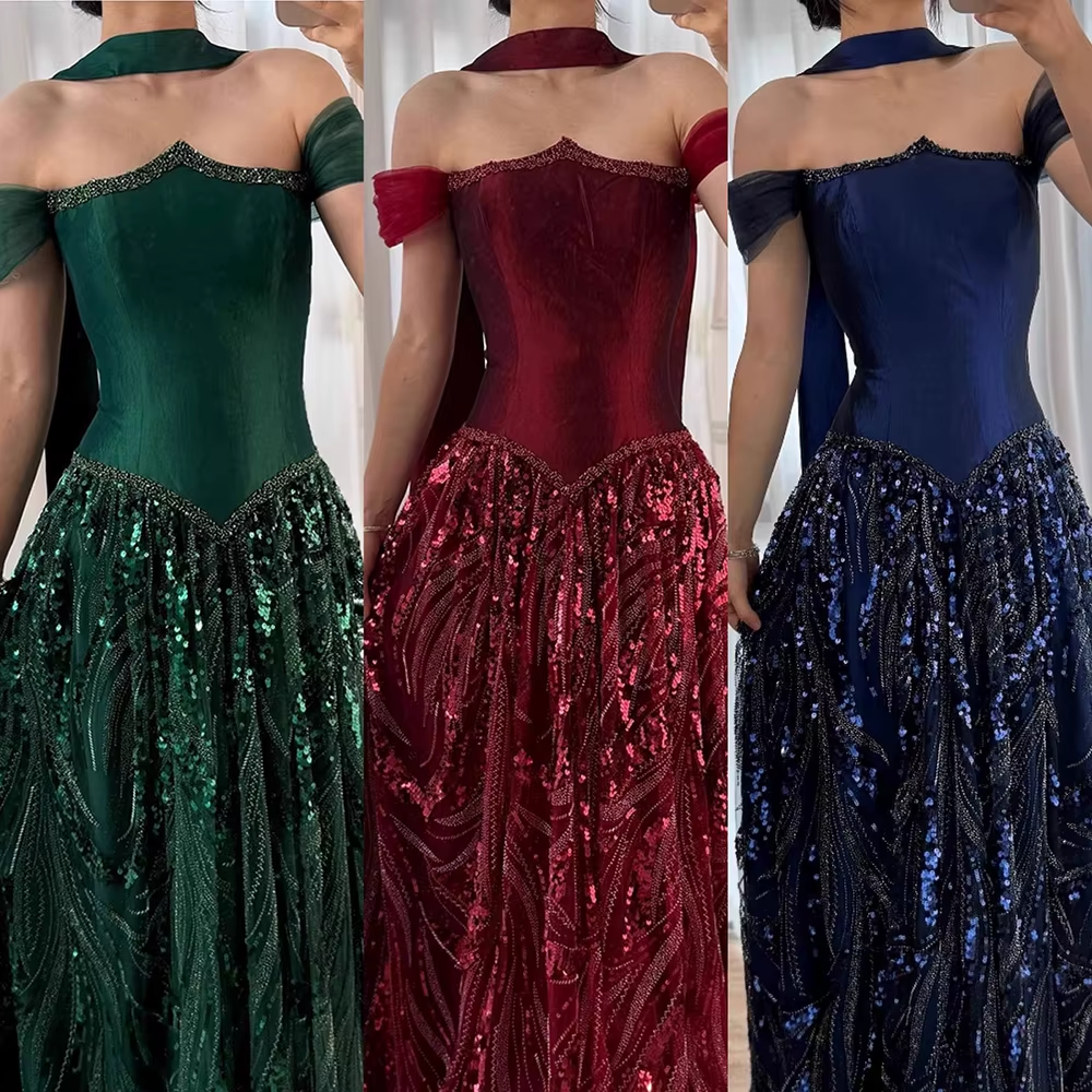 Customized Special Occasion Dresses Long Sequins Formal Prom Dresses Luxury Dresses Sharon Happy Formal Evening Dresses