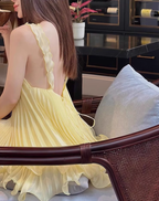 Cute A Line Halter Baby Blue Pleated Chiffon Short Homecoming Dresses Birthday Dresses