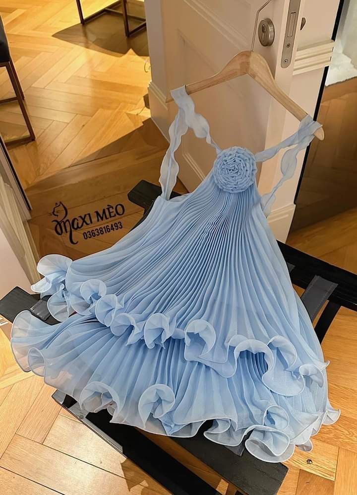 Cute A Line Halter Baby Blue Pleated Chiffon Short Homecoming Dresses Birthday Dresses Main image