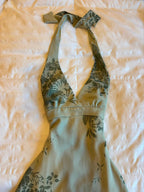 Cute A Line Halter Green Short Chiffon Homecoming Dresses Cocktail Dresses