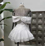 Cute A Line Off The Shoulder White Chiffon Summer Homecoming Dresses Hoco Dresses Mini 16Th Birthday Outfit Cocktail Dresses