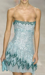 Cute A Line Spaghetti Straps Blue Sequin Mini Short Formal 8Th Grade Homecoming Dresses Summer Middle School Hoco Dresses Homecoming Outfits 20Th Birthday Outfit