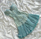 Barbie Raquel A Line Spaghetti Straps Green Lace Short Outfit Homecoming Dresses