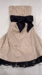 Cute A Line Strapless Satin Champagne Mini Short Formal 8Th Grade Homecoming Dresses Summer Middle School Hoco Dress 18Th Birthday Outfits