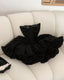 Cute Ball Gown Strapless Black Ruffles Lace Homecoming Dresses Short Birthday Outfits