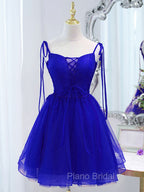 Cute Burgundy Tulle Lace Short Formal Prom Dresses, Lace Burgundy Puffy Homecoming Dresses