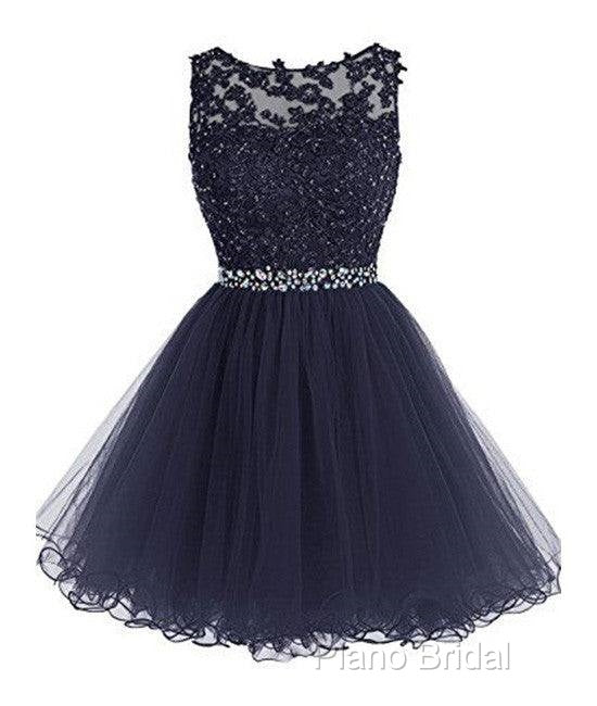 Cute Lace Short Formal Prom Dresses, Lace Homecoming Dresses Secondary image