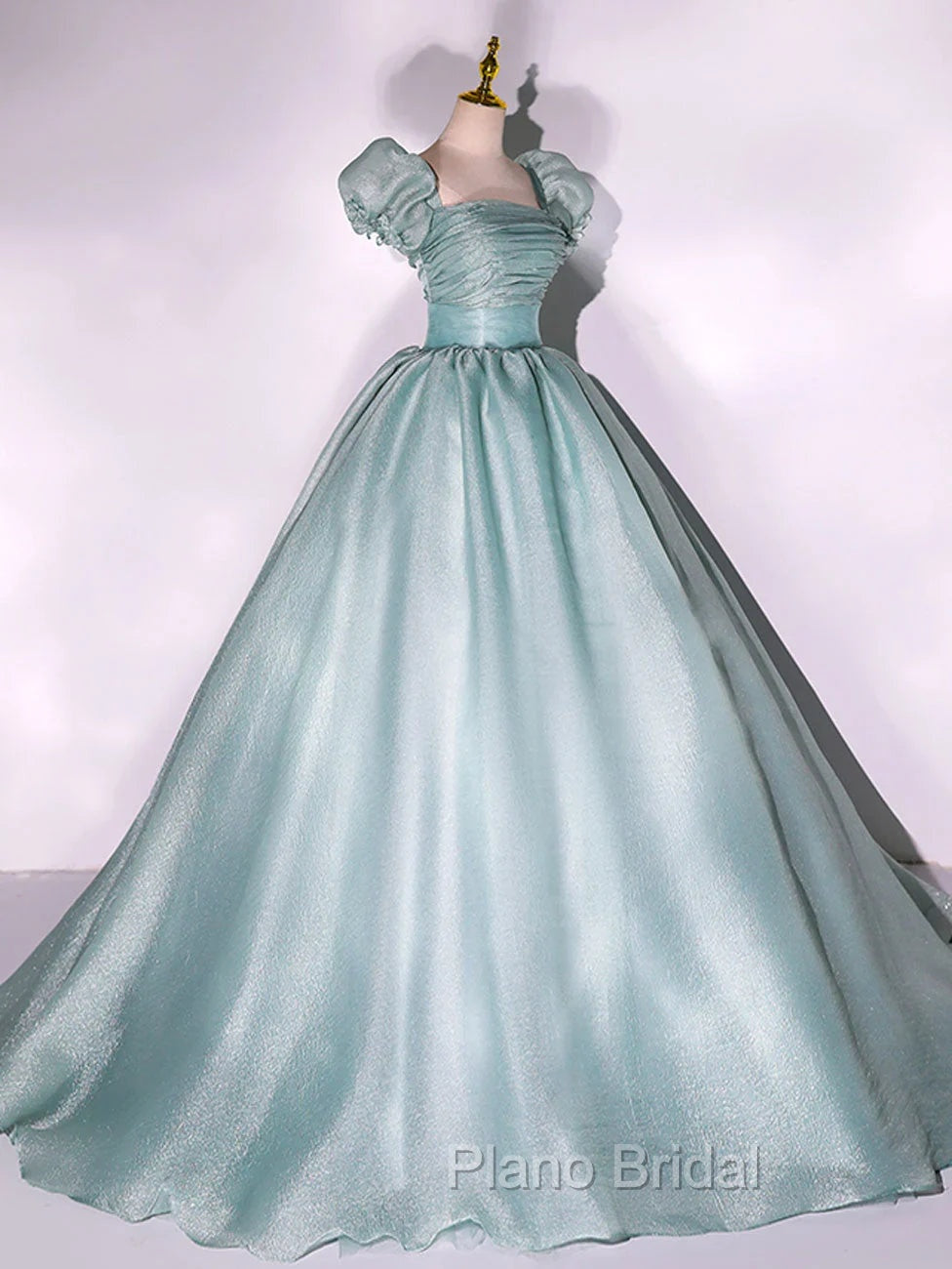 Cute Light Green Tulle Ball Gown Sweet 16 Dresses Green Formal Dresses Formal Prom Dresses shops