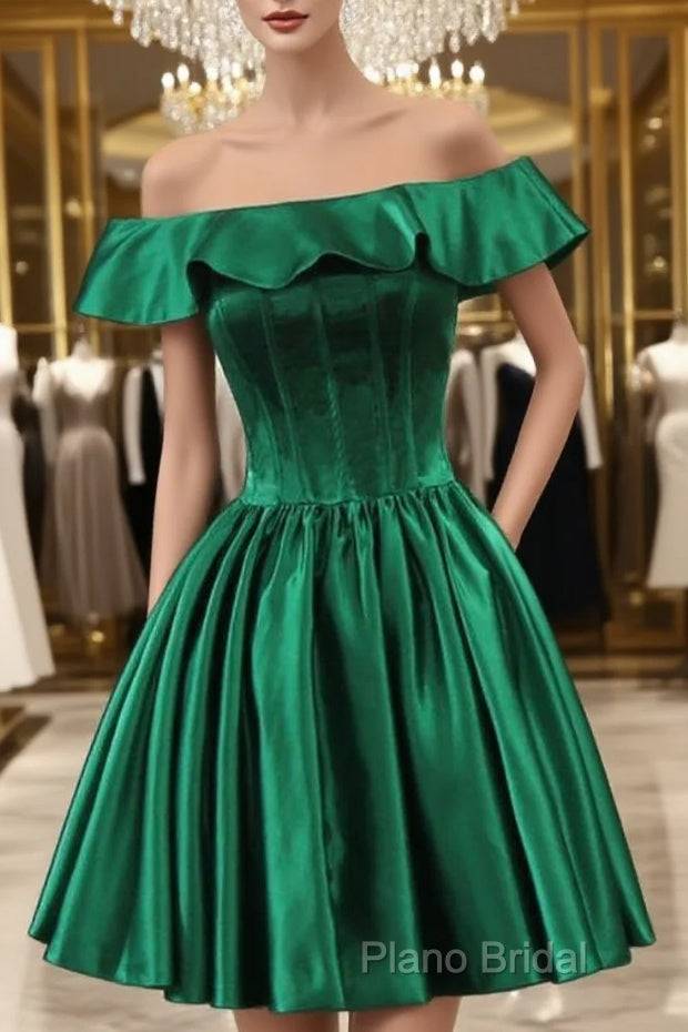 Cute Off The Shoulder Homecoming Dresses Main image