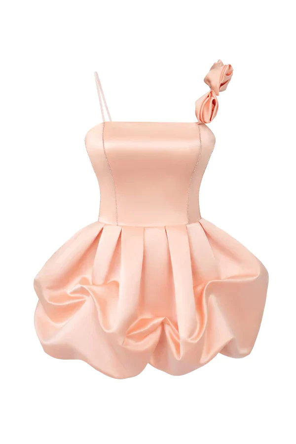 Cute Pink Ruffles Short Formal Prom Dresses Homecoming Dresses