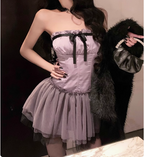 Cute Purple Satin Tulle 17Th Birthday Homecoming Dresses