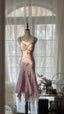 Cute Purple Strap Beaded Chiffon Mermaid Short Formal Prom Dresses