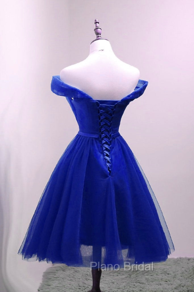 Cute Royal Blue Tulle Simple Party Dresses , Lovely Formal Dresses, Blue Homecoming Dresses Secondary image
