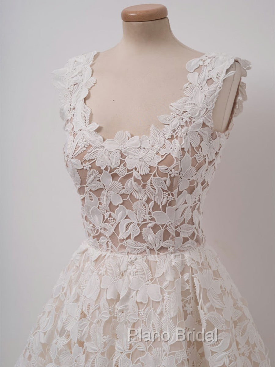 Cute Short Lace Formal Prom Dresses, Short Lace Graduation Homecoming Dresses