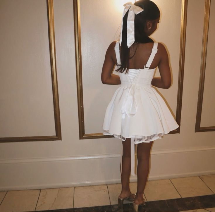 Cute Shoulder Strap A-Line Back Strappy 17Th Birthday Short Skirt Homecoming Dresses Secondary image