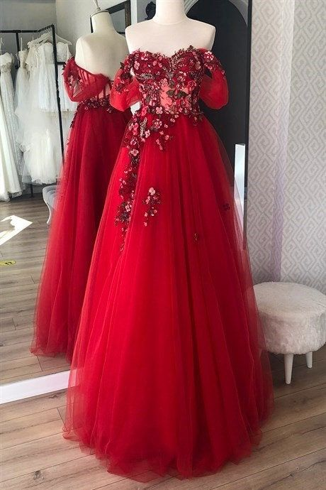 Off The Shoulder Tulle Applique Long Formal Prom Dresses Fairy Formal Evening Dresses