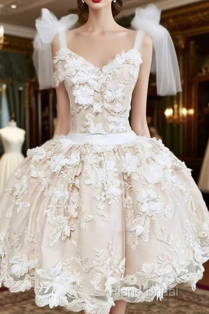 Cute Tulle Applique Short Dresses, Homecoming Dresses