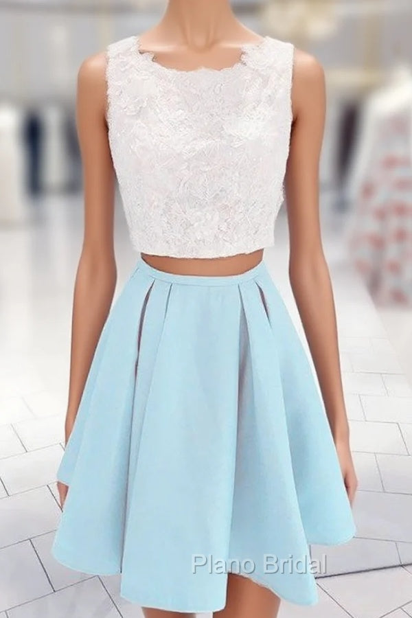 Cute Two Piece Homecoming Dresses Swing Party Dresses