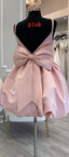 Cute V-Neck Short Party Cocktail Dresses with Bow