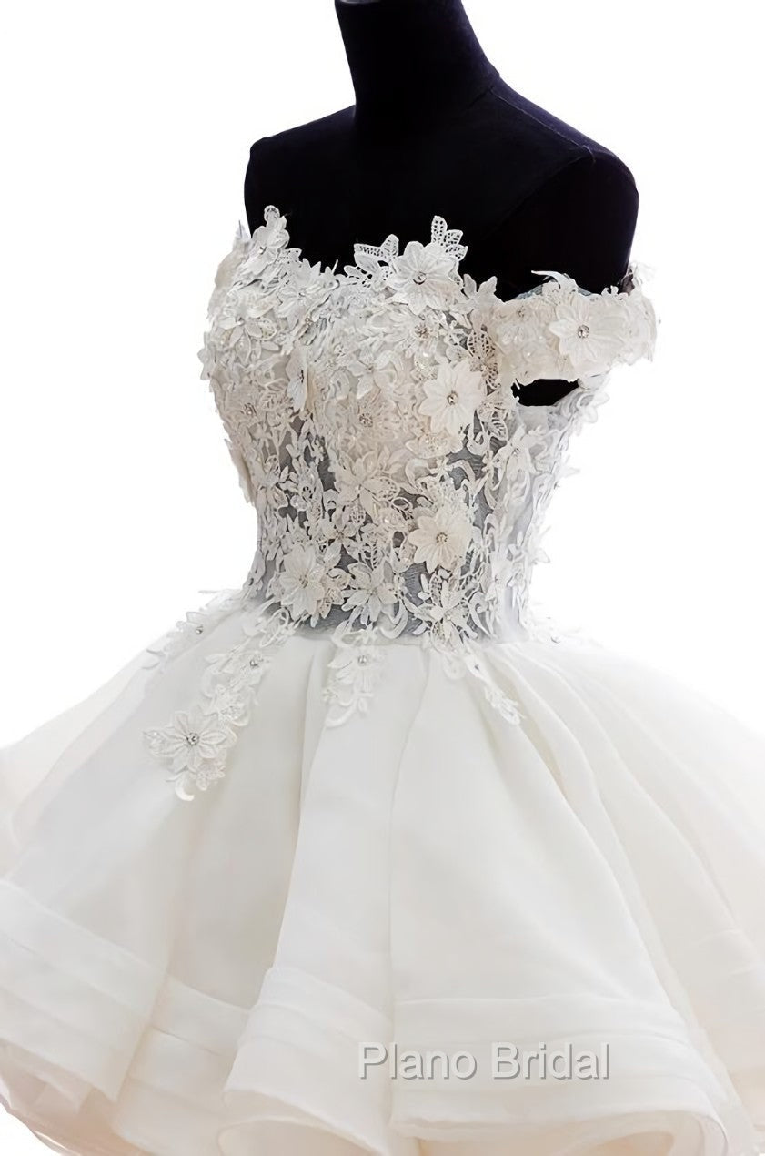 Cute White Organza Layers Short Formal Prom Dresses, New Party Dresses