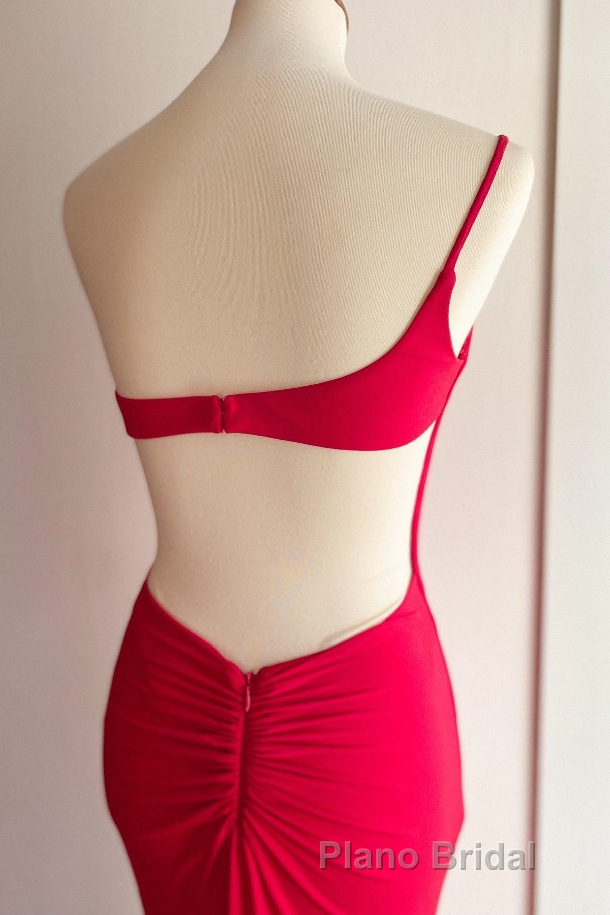 Simply Barbie Pink Mermaid One Shoulder Long Prom Dresses