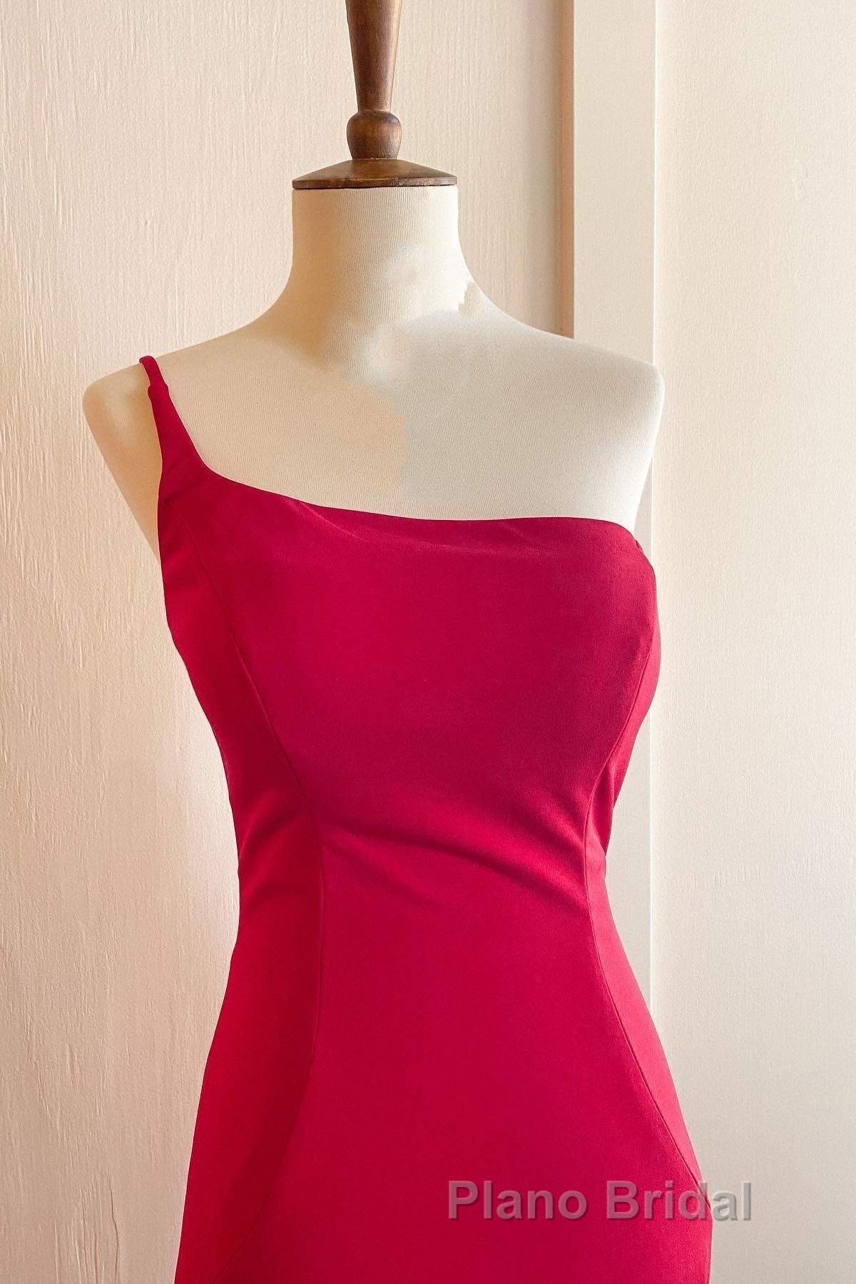 Simply Barbie Pink Mermaid One Shoulder Long Prom Dresses Secondary image