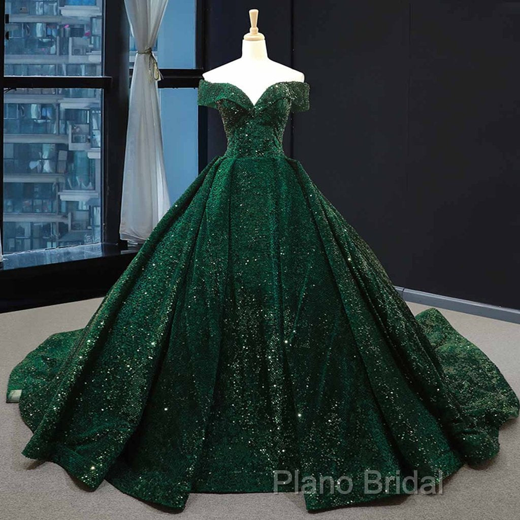 Deep Green Long Quinceanera Dresses Sweet 16 Formal Prom Dresses Pageant Dresses
