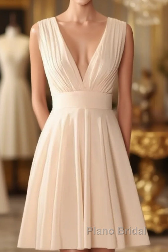 Deep V Neck Chiffon Homecoming Dresses Main image