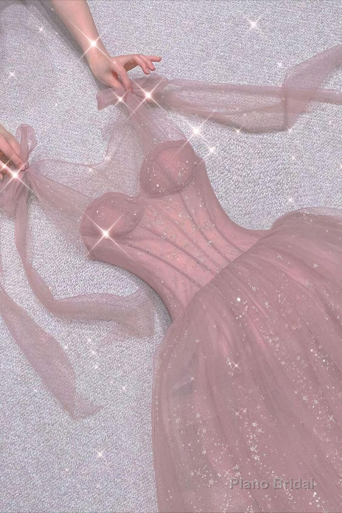 Princess Pink Long Prom Dress Main image