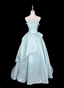 Dreamy Mint Light Blue A-Line Strapless Satin Formal Prom Dresses