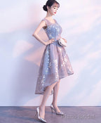 Cute Lace Round Neck Short Prom Dress Homecoming Dress