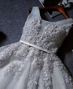 Cute A Line Tulle Lace Short Formal Prom Dresses, Homecoming Dresses