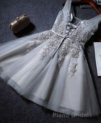 Cute A Line Tulle Lace Short Formal Prom Dresses, Homecoming Dresses