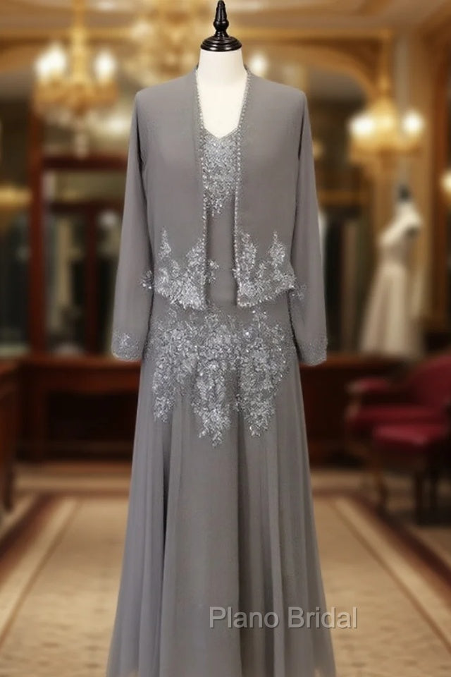 Elegance Long Sleeves Tea-Length Mother of the Bride Dresses Main image