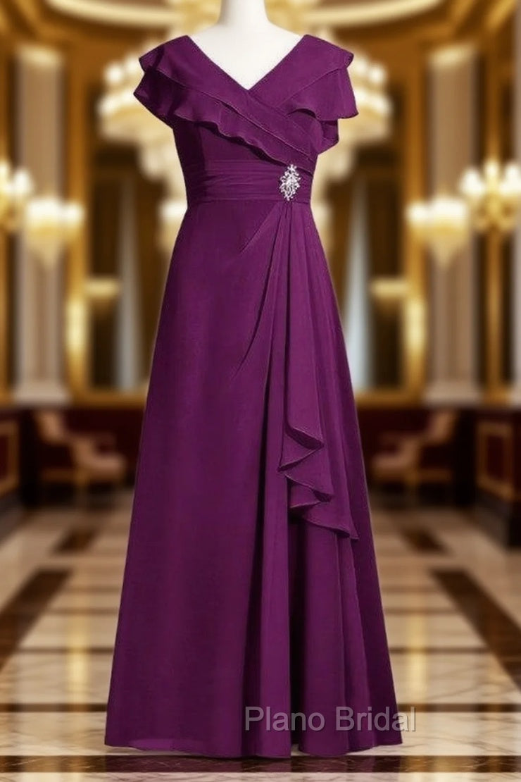 Elegance V-Neck Beading A-Line Mother Of The Bride Dresses Main image