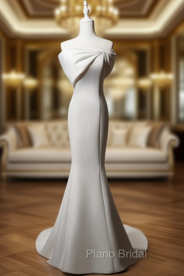 Elegance White Mermaid Off the Shoulder Wedding Dresses Main image