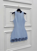 Elegant 3D Flower Satin Birthday Dresses Homecoming Dresses