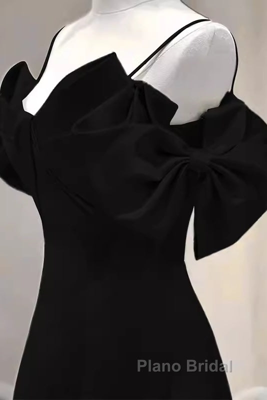 Elegant A Line Black Long Formal Prom Dresses Formal Evening Dresses