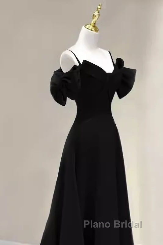 Elegant A Line Black Long Formal Prom Dresses Formal Evening Dresses