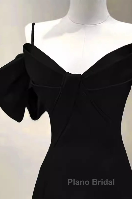 Elegant A Line Black Long Formal Prom Dresses Formal Evening Dresses