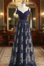 Elegant A-line Long Evening Dresses Beads Sash Straps Zipper Back Formal Prom Celebrity Dresses