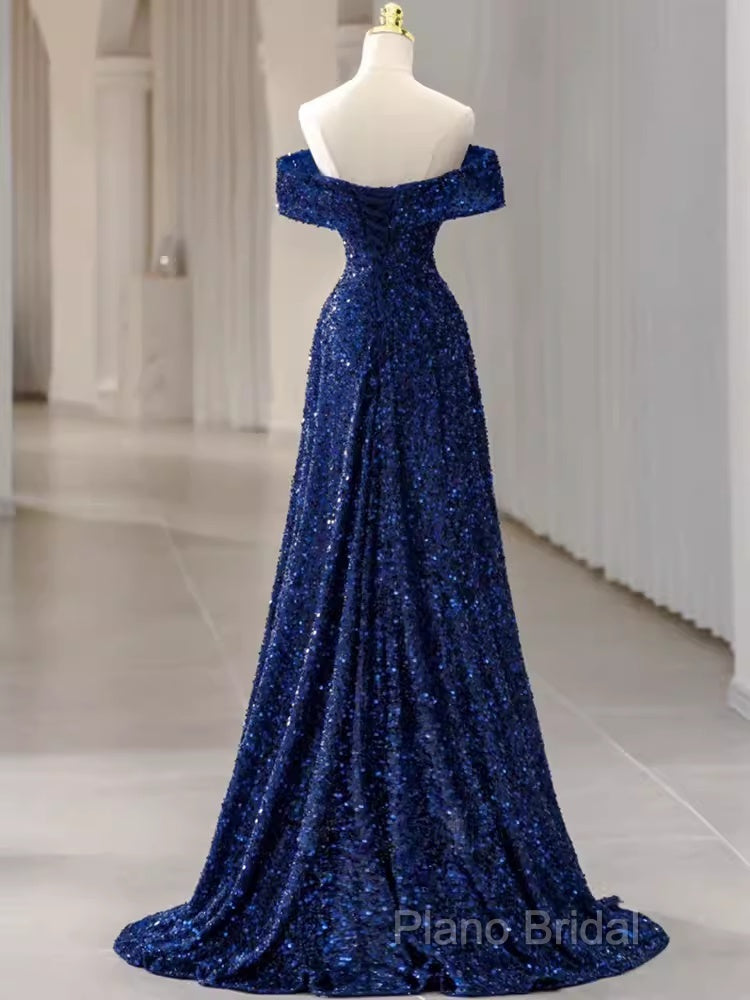 Elegant A Line Off The Shoulder Royal Blue Formal Prom Dresses Formal Dresses